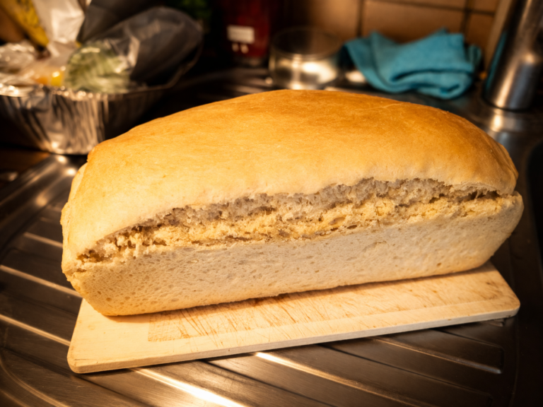Sandwichbrot mit Halbrahm