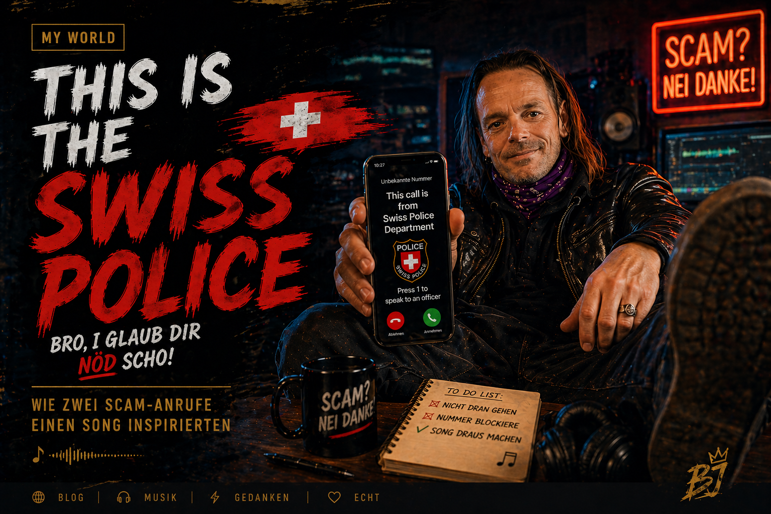 This isch d'Swiss Police – oder wie aus zwei Scam-Anrufen e Song entstand